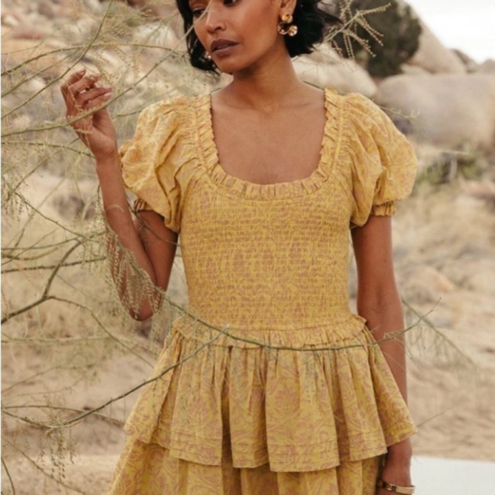 Cleobella Luna Smocked Mini Dress
Camellia Yellow
